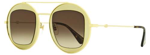 Gucci Round Sunglasses GG0105S 002 Gold/Havana 47mm 105