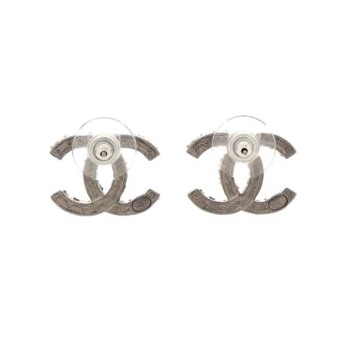CC Logo Stud Earrings Faux Pearls and Metal with Crystal