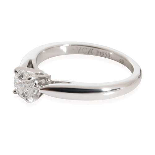 Van Cleef & Arpels Diamond Engagement Ring in Platinum E-F VVS2 0.4 CTW