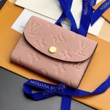 大人気！【ルイ ヴィトン】ポルトモネ ロザリ ミニ財布 レザー 偽物 vuc40820