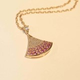 目を惹くカラー ブルガリ ビーゼロワン ネックレス 偽物 DIVAS DREAM☆ローズGold＆輝くダイヤ☆ネックレスS310 Buf46484