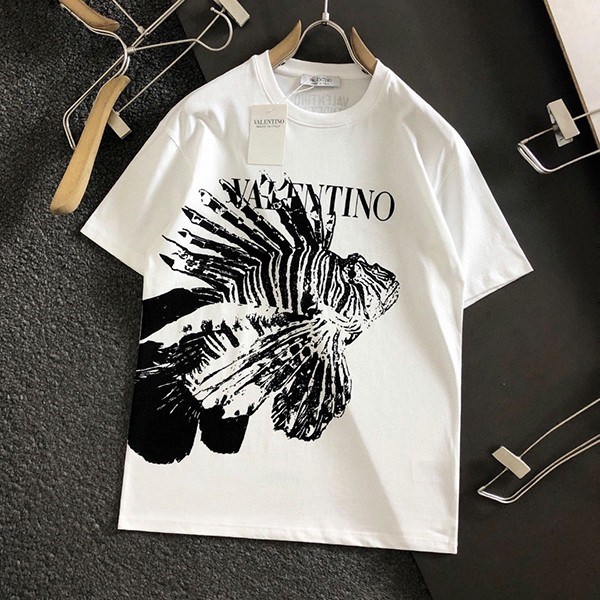 大人気！ヴァレンティノ VLTNロゴ コットンパッチワーク Tシャツ 偽物 Vum74067