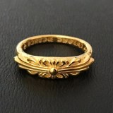 《大人気》クロムハーツ フローラル 22kGold ダイアモンド ゴールド リング スーパーコピー Kui61904