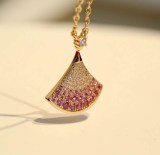 目を惹くカラー ブルガリ ビーゼロワン ネックレス 偽物 DIVAS DREAM☆ローズGold＆輝くダイヤ☆ネックレスS310 Buf46484