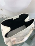 超希少！バレンシアガ ネイビーカバ 偽物 M マザーズバッグにも ベージュ 3399332HH3N2762