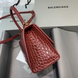 セール新作バレンシアガ 偽物 クロコダイル型押し*HOURGLASS ハンドルバッグ bas05045