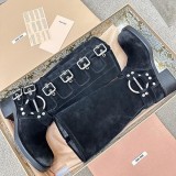 ミュウミュウ クワドラプルバックルロングブーツ myt95468