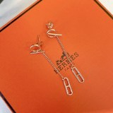 エルメス ファランドール 偽物 18K ローズゴールドピアス 3色 H219592B00