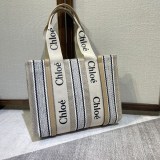 クロエ＊woody nano tote ナノ キャンバストートバッグ 偽物 chg85084
