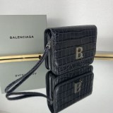 欲しい♡超限定♪【バレンシアガ】ミニクロスボディバッグ スーパーコピー★ブラッククロコダイルプリントレザー bar05716