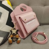 速達発送バーバリー ポケットバッグ 偽物 ミニ ツートン キャンバス＆レザー Bat74114