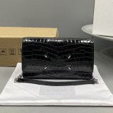 入手困難メゾンマルジェラ 偽物 クロコダイルプリントレザー チェーン ウォレット ショルダーバッグ Mak68036