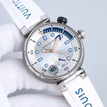 ルイヴィトン 時計 コピー タンブール ストリート ダイバー パシフィックホワイト QBB175