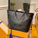 【大人気】ルイヴィトン ネヴァーフルMM コピー ブラック モノグラム アンプラント トートバッグ M45685