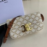 送料込 ★セリーヌ ショルダーバッグ コピー トリオンフ カーフスキン キャンバス トリオンフ Ceq03699