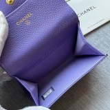 可愛いシャネル ミニ財布 コピー キャビア ライトゴールド金具 shl15541