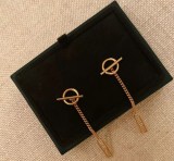 エルメス ファランドール 偽物 18K ローズゴールドピアス 3色 H219592B00