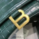 21AW新作バレンシアガ コピー クロコダイル型押し*HOURGLASS ハンドルバッグ S bar28826