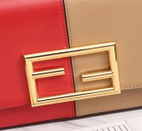 【日本未発売】フェンディ バゲット コピー レッド＆ベージュ スエード／レザー バッグ fer33299