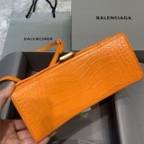 【日本未発売】バレンシアガ 偽物 クロコダイル型押し*HOURGLASS ハンドルバッグ bad74131