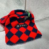 すぐ届く マルニマーケット コピー◇テックウール製 DIAMONDスモールバッグ レッド mat67258