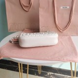 ★日本!!人気！ミュウミュウ コピー マテラッセナッパレザー パール付き ショルダーバッグ myw87397
