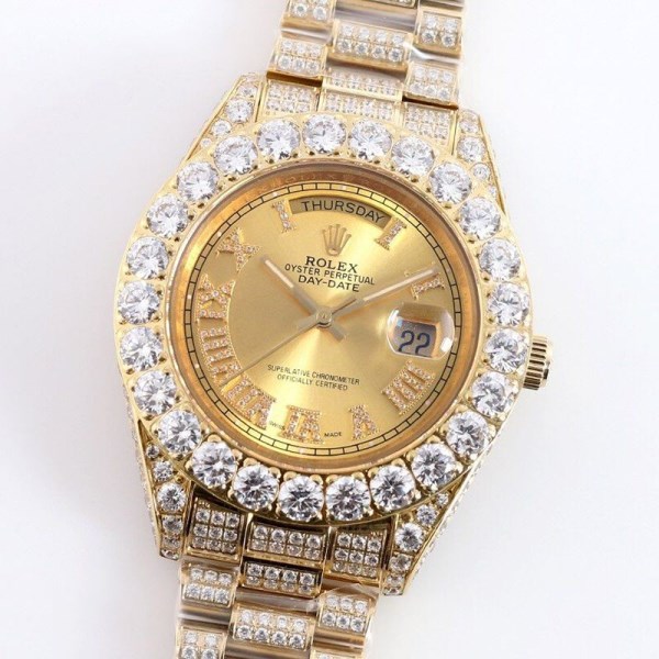 目を惹くカラー ロレックス 時計 スーパーコピー 39MM メンズ ダイヤモンドベゼル デイデイト roc18378