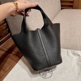 エルメス ハンドバッグ ピコタンロック 偽物 MM シルバー金具 erj92546
