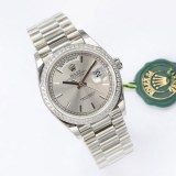 送料込 ロレックス 時計 コピー デイデイト シルバー 36mm roc74154