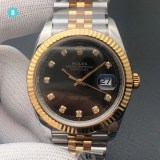 追跡付き発送 ロレックス 時計 コピー デイトジャスト ステンレス・ホワイトゴールド メンズ 41mm 11色 126334G