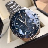 超話題!タグホイヤー アクアレーサークォーツ コピー クロノグラフ 直径 43 mm CAY111B.BA0927