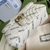 超希少！グッチ バレンシアガ 偽物〔GGマーモント〕ザ ハッカー プロジェクト スモールバッグ 443497UK5AT9099
