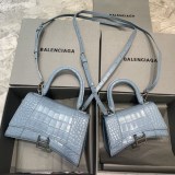日本未入荷バレンシアガ クロコダイル型押し*HOURGLASS 偽物 ハンドルバッグ bax53445