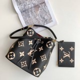 【日本未発売】ルイヴィトン ネオノエ MM 偽物 バッグ★バイカラー モノグラム ブラック ベージュ M45497