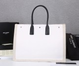 定番【サンローラン トートバッグ 偽物】リヴ・ゴーシュ コーテッドリネントートバッグ Sac89785
