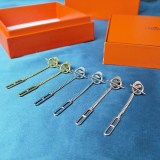 エルメス ファランドール 偽物 18K ローズゴールドピアス 3色 H219592B00