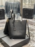 累積売上総額第１位！☆サンローラン トートバッグ コピーYSLロゴ ショルダー付ハンドバッグブラック 600307CSV0J1000
