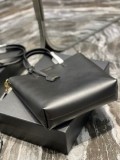 累積売上総額第１位！☆サンローラン トートバッグ コピーYSLロゴ ショルダー付ハンドバッグブラック 600307CSV0J1000