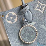 ★関税/送料込★​ルイヴィトン オンザゴー MM 偽物 バッグ モノグラム ブルー M45718