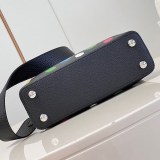 目を惹くカラールイヴィトン LV×YK カプシーヌ BB コピー ハンドバッグ ブラック vux76168