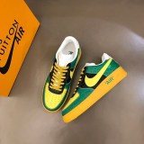 ☆超人気☆ルイヴィトン × ナイキ エアフォース1 コピー ロー バイ ヴァージル・アブロー "グリーン/イエロー" nas29317