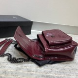 21AW新作サンローラン ショルダーバッグ 偽物 ニキ ミディアム クリンクルヴィンテージレザー 2モデル 6331580EN04100