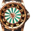 送料込ロジェデュブイ ナイツ オブ ザ ラウンドテーブル コピー ダマスカス ブラック 45MM roy07801