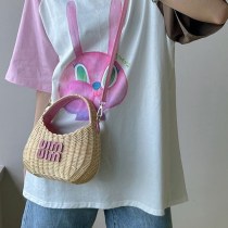 追跡付 ミュウミュウ ミュウ ワンダー ウィッカー ハンドバッグ コピー myo93334