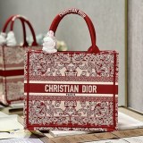 【お洒落★】ディオール ブックトート コピー 1265/1268 レッド del91353