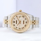 【日本未発売】ロレックス 時計 スーパーコピー デイトジャスト 41MM エナメル ダイヤモンドベゼル 18K rof46622