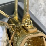 送料込バレンシアガ 偽物 クロコダイル型押し*HOURGLASS ハンドルバッグ S ban64547