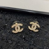 シャネル ccロゴ ピアス メタル&ストラス ゴールド シルバー 2色 shp60757
