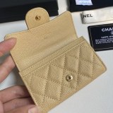 速達発送シャネル 偽物 ミニ財布 キャビア ライトゴールド金具 shl08765