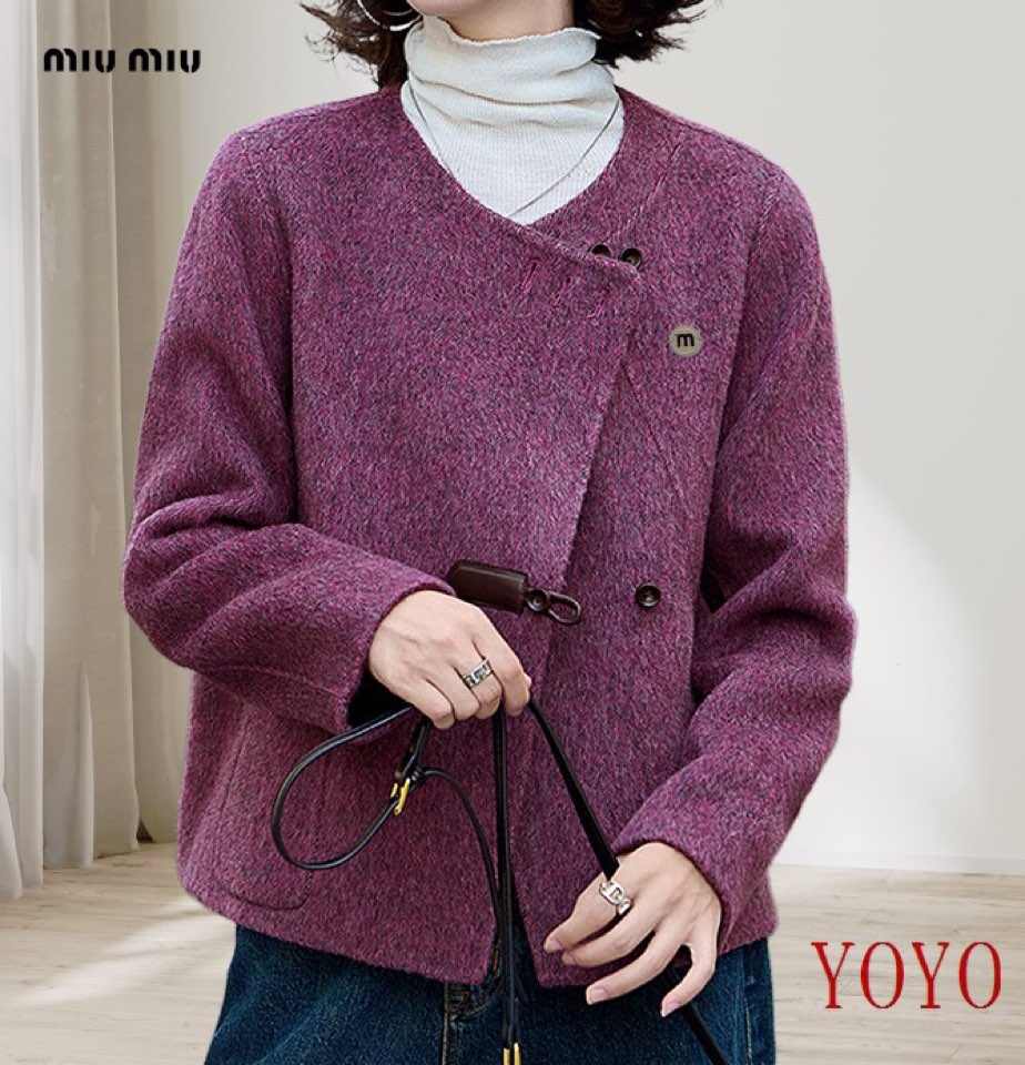 即発送！ 2026 ミュウミュウ 新作 カシミヤコート 偽物 2色